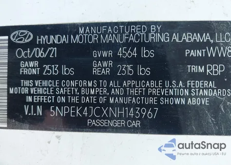 2022 Hyundai Sonata N Line Night Edition из США, поврежденный, VIN 5NPEK4JCXNH143967